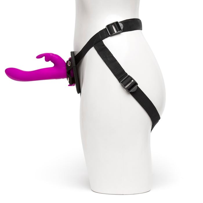 Happy Rabbit Vibrating Strap On Harness Set in Purple 3